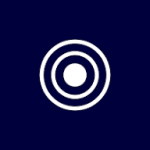 Logo de wpcommunity, trois cercles blanc sur fonc bleu marine